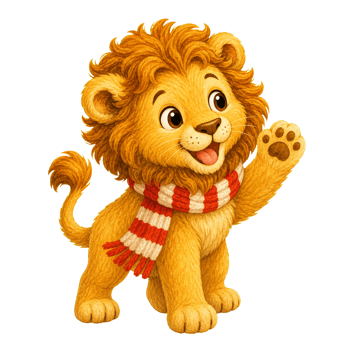 The lion of Düsseldorf — the book's mascot