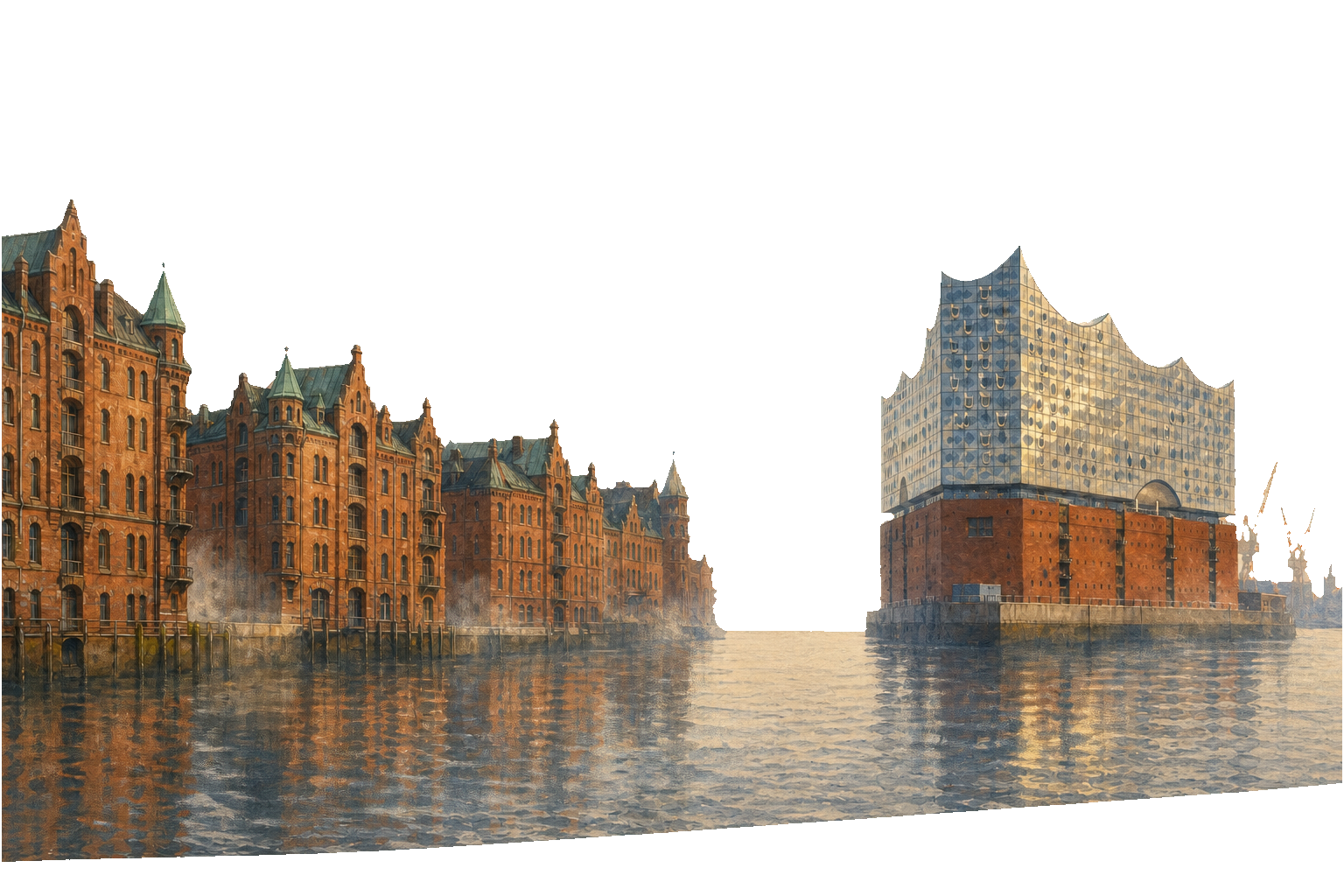 Hamburg — Speicherstadt + Elbphilharmonie layer